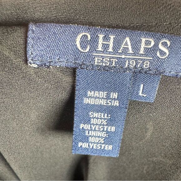 Chaps by Ralph Lauren black and white flowy sheer layered maxi skirt size large - Picture 6 of 7